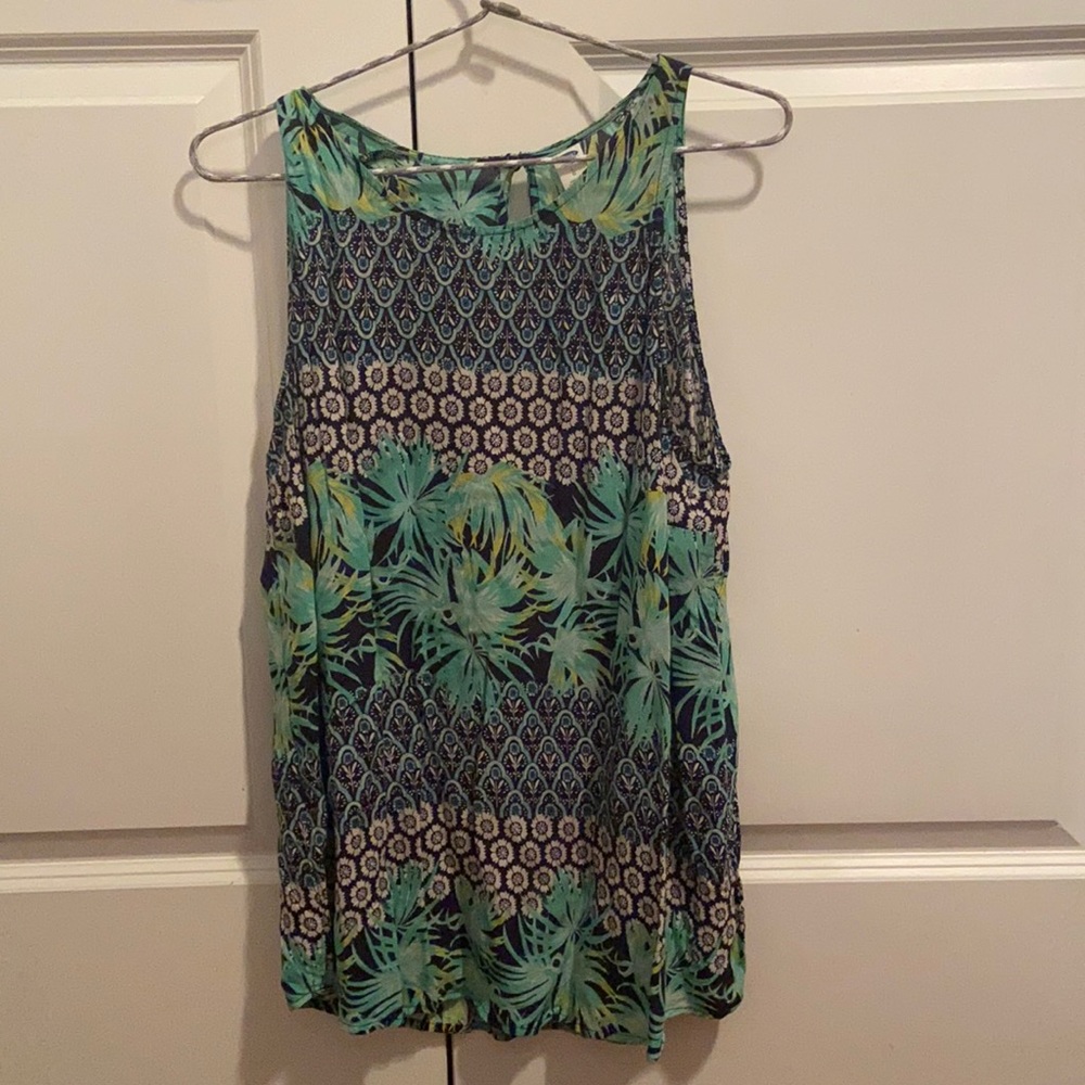 Old Navy palm print top